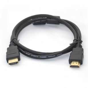 Шнуры HDMI / RCA . Переходники. Шнур HDMI-HDMI, 1.0м, DIVISAT,  GOLD, медный с фильтрами