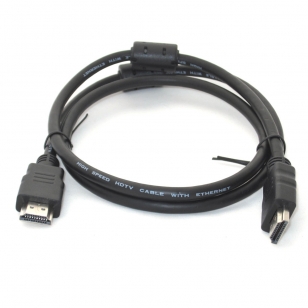 Шнуры HDMI / RCA . Переходники. Шнур HDMI-HDMI, 1.0м, DIVISAT, GOLD, никелированный с фильтрами